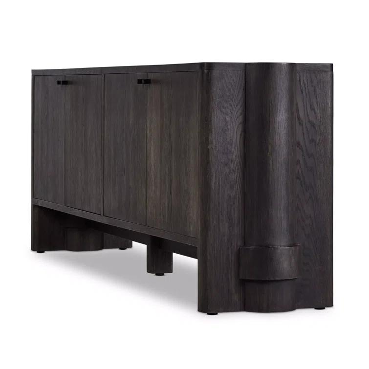 Sylvie 89'' Dark Oak Sideboard with Wrap Stretchers