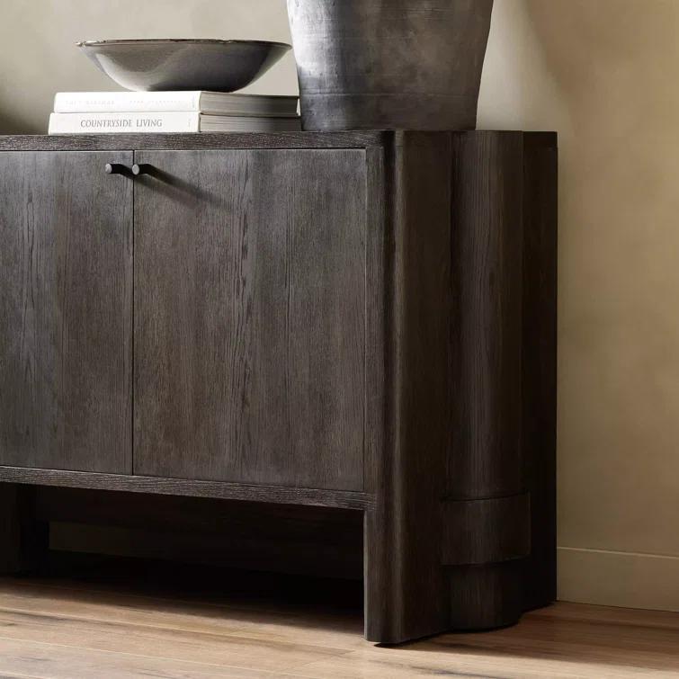 Sylvie 89'' Dark Oak Sideboard with Wrap Stretchers