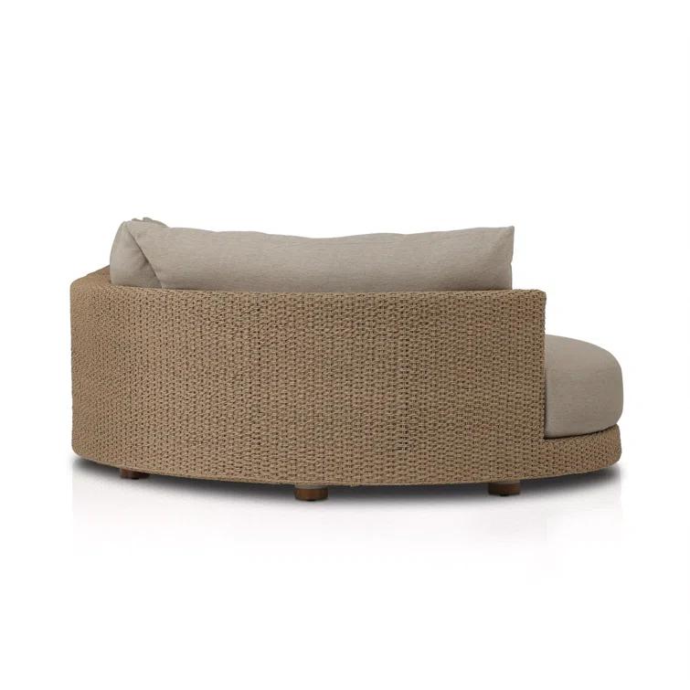 Sylvan Beige Woven Outdoor 2-Piece Sectional with Left Chaise