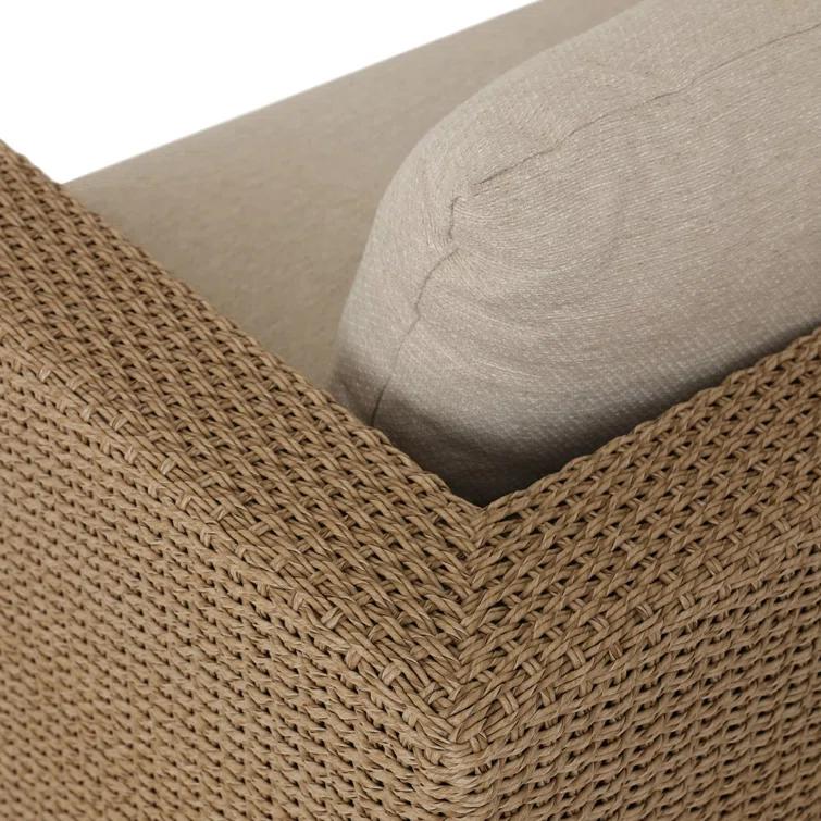 Sylvan Beige Woven Outdoor 2-Piece Sectional with Left Chaise