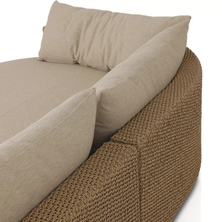 Sylvan Beige Woven Outdoor 2-Piece Sectional with Left Chaise