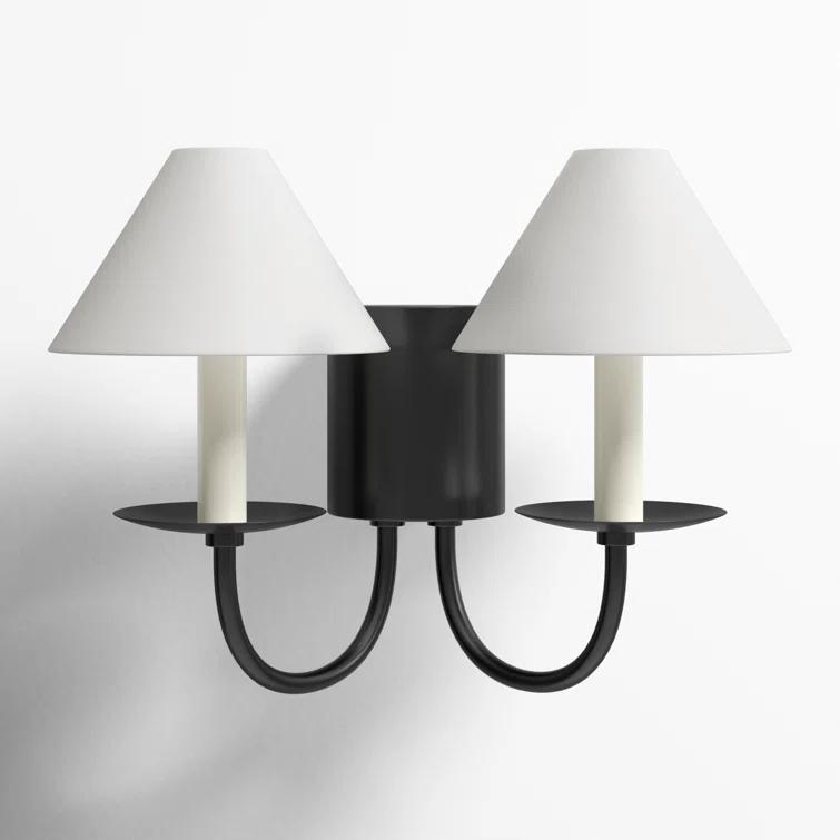 Helio 2 Light Steel Dimmable Candle Wall Light