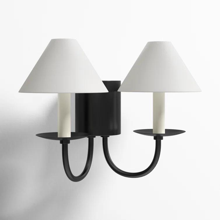 Helio 2 Light Steel Dimmable Candle Wall Light