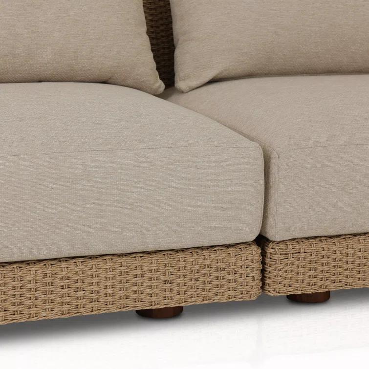 Sylvan Beige Woven Frame 2-Piece Outdoor Sectional