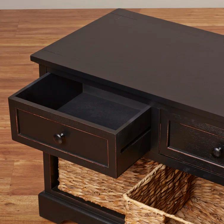 Adayla Solid Wood Drawers Storage Bench