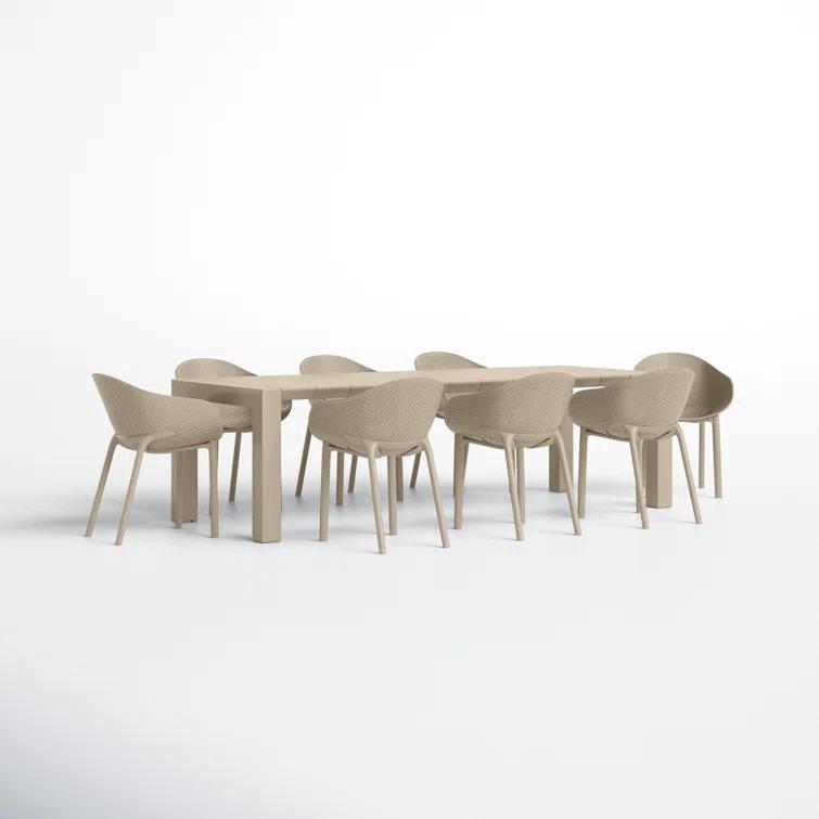 Farrah 102'' Rectangular 8 - Person Outdoor Dining Set