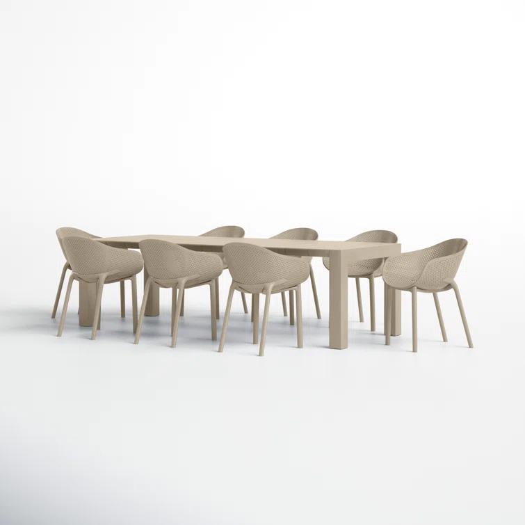 Farrah 102'' Rectangular 8 - Person Outdoor Dining Set