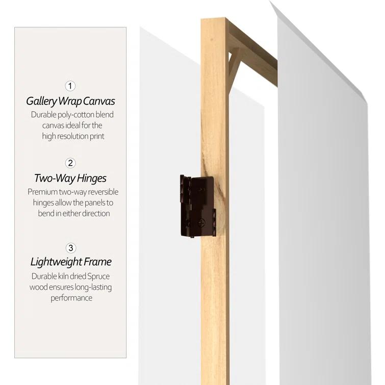 Oriental Furniture 6 ft. Tall Do It Yourself Canvas Room Divider - 3 Panel