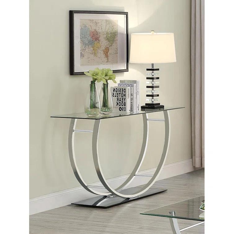 Alma Danville 48'' Glass Top Console Table