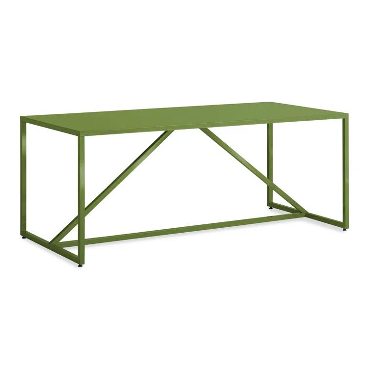 Strut Walnut Metal Base Dining Table