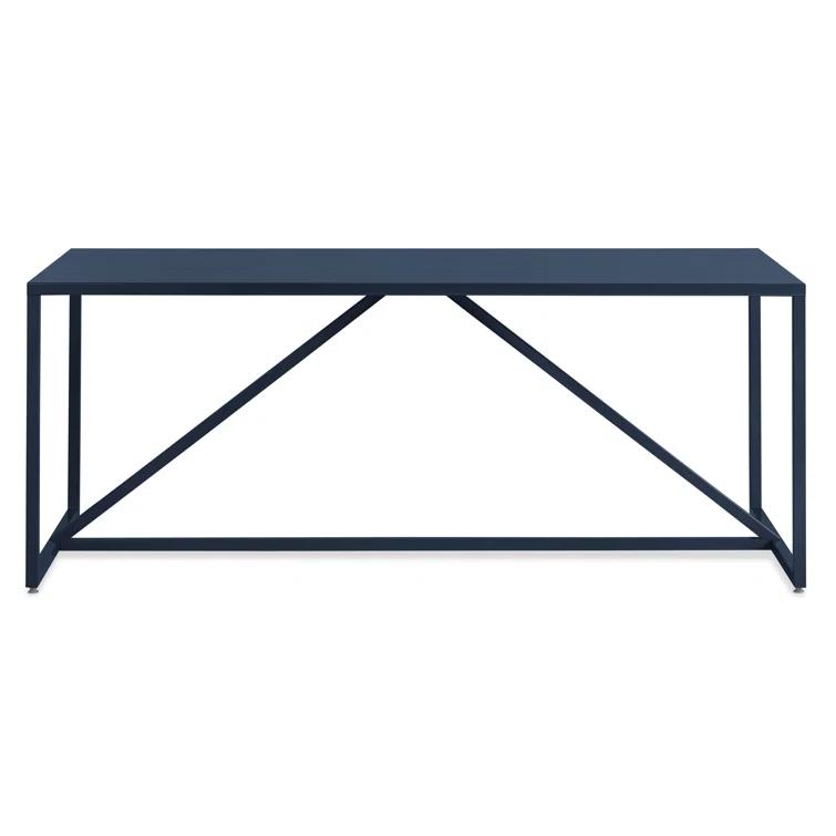Strut Walnut Metal Base Dining Table