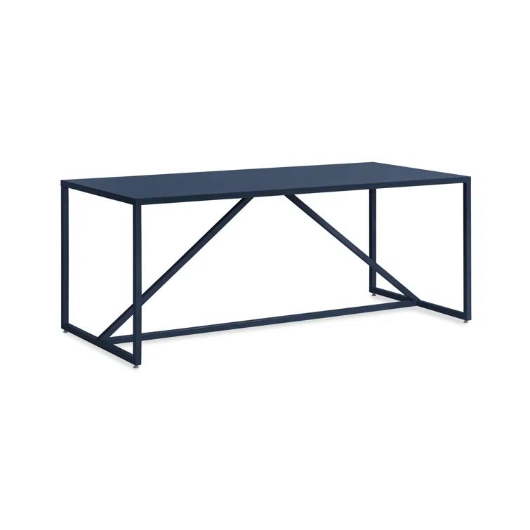 Strut Walnut Metal Base Dining Table