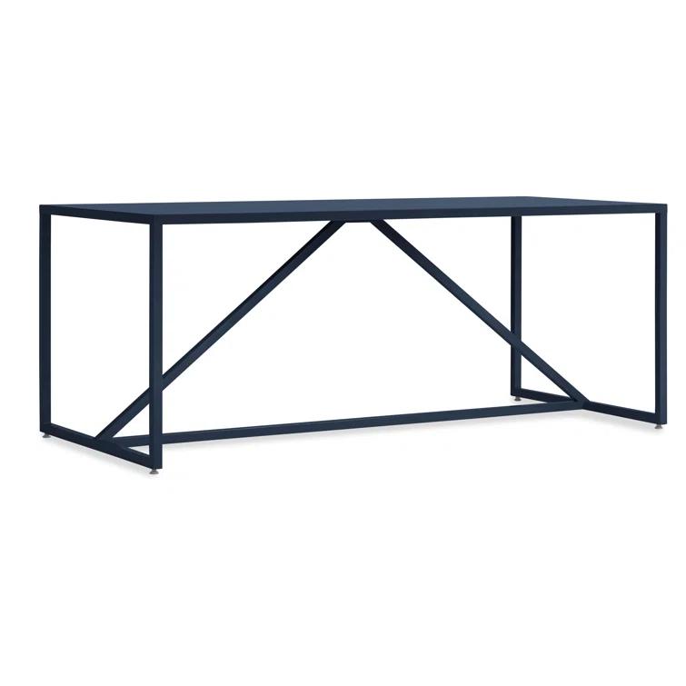 Strut Walnut Metal Base Dining Table