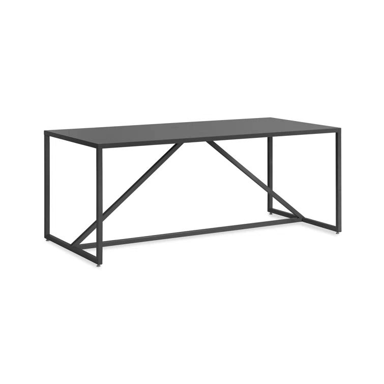 Strut Walnut Metal Base Dining Table