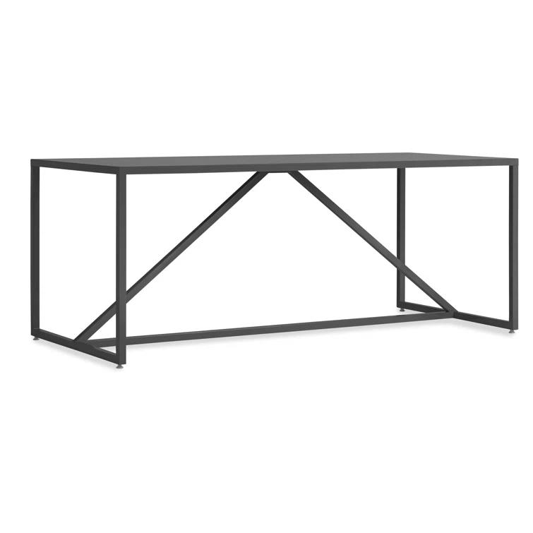 Strut Walnut Metal Base Dining Table