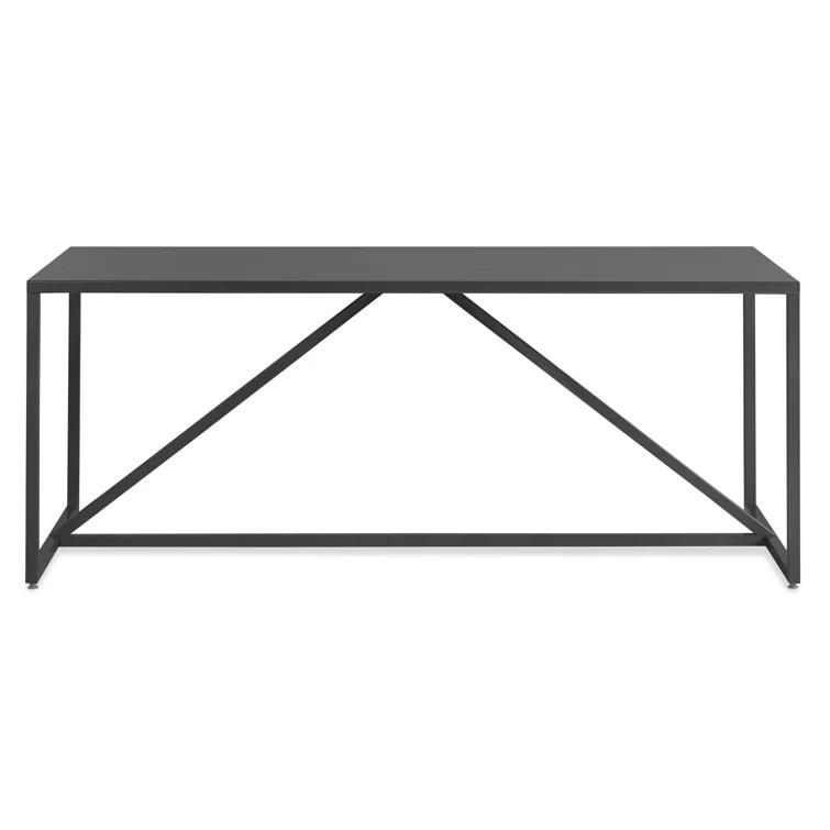 Strut Walnut Metal Base Dining Table