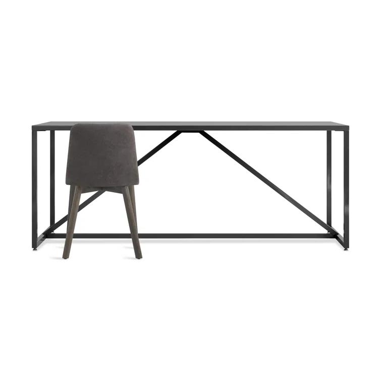 Strut Walnut Metal Base Dining Table