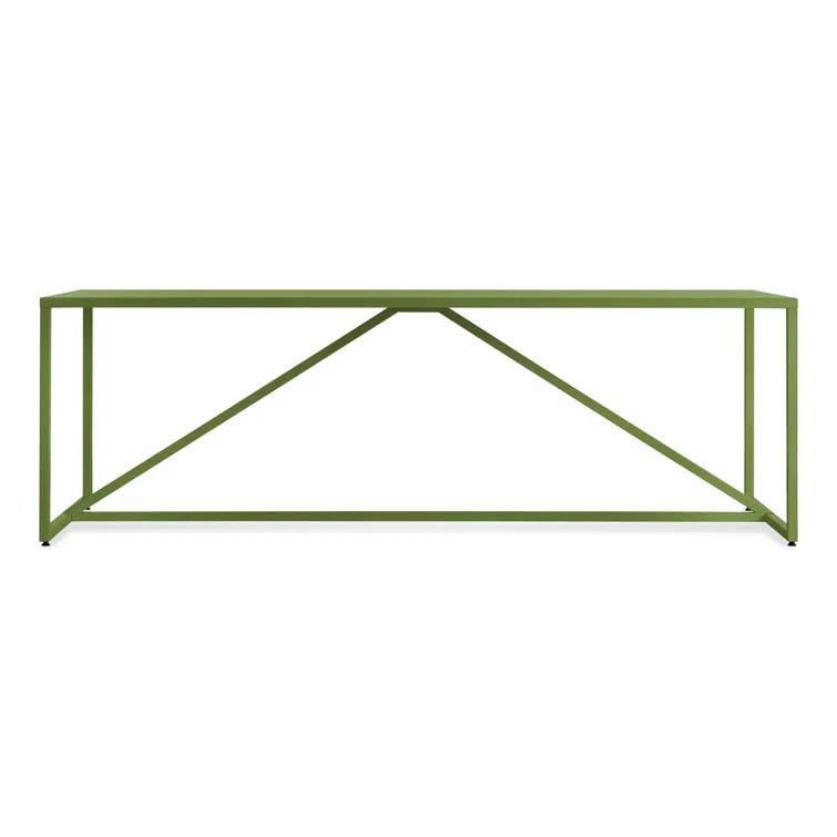 Strut Walnut Metal Base Dining Table