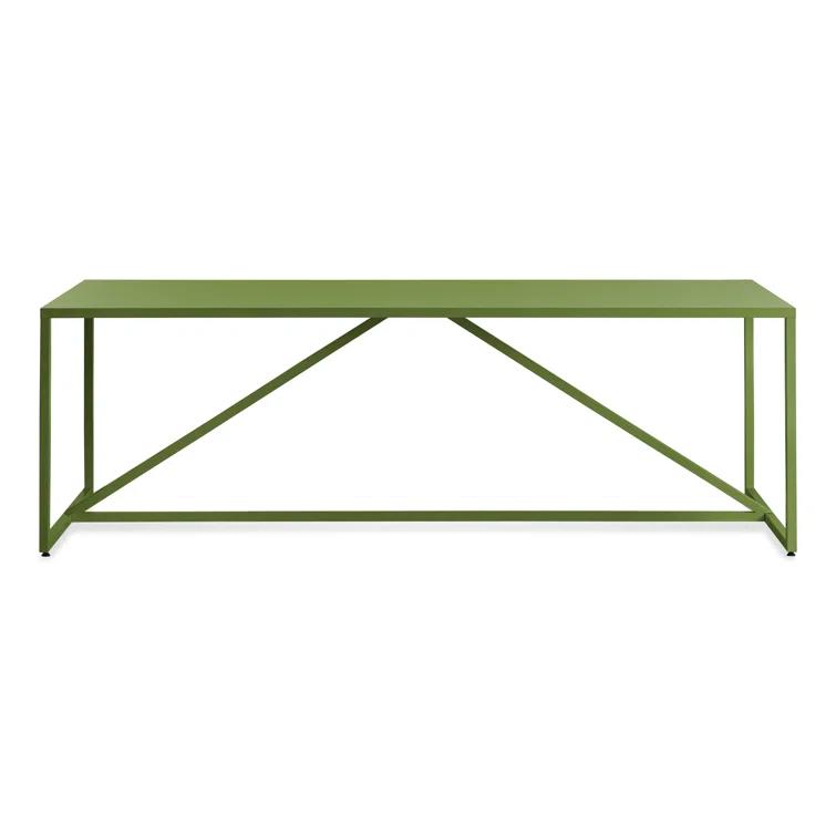 Strut Walnut Metal Base Dining Table