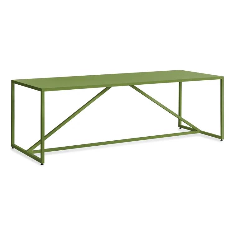 Strut Walnut Metal Base Dining Table