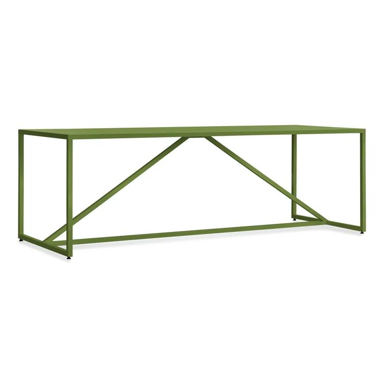 Strut Walnut Metal Base Dining Table