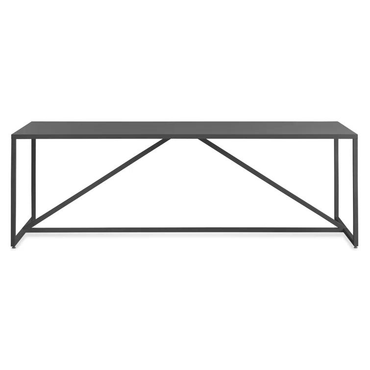 Strut Walnut Metal Base Dining Table