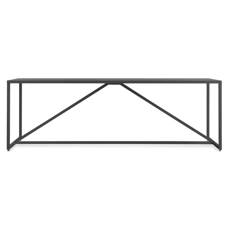 Strut Walnut Metal Base Dining Table