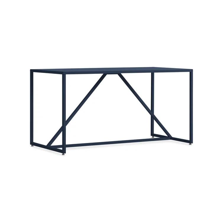 Strut Walnut Metal Base Dining Table