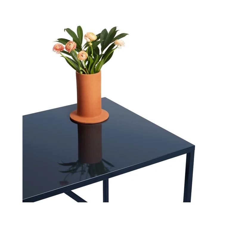 Strut Walnut Metal Base Dining Table