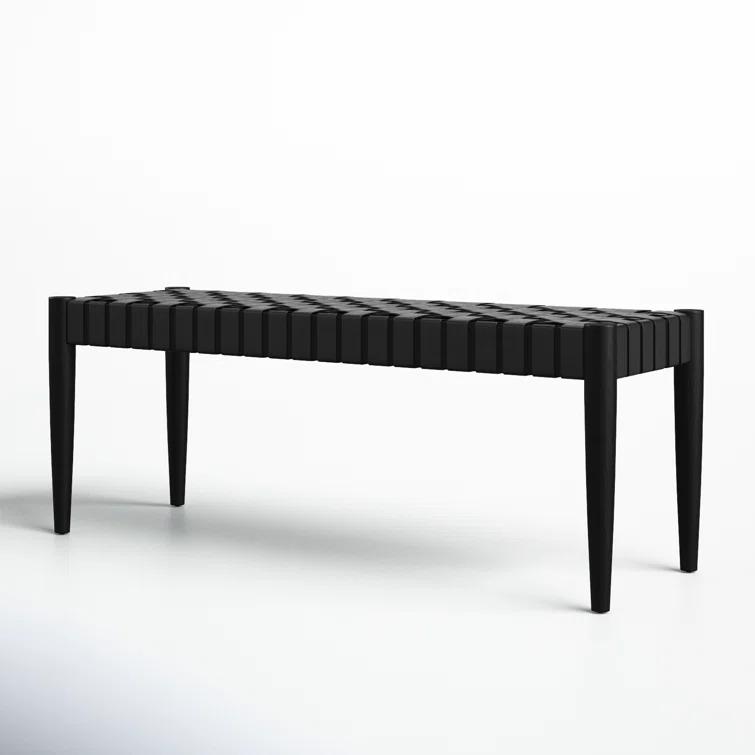 Orin 47" Woven Leather Bench