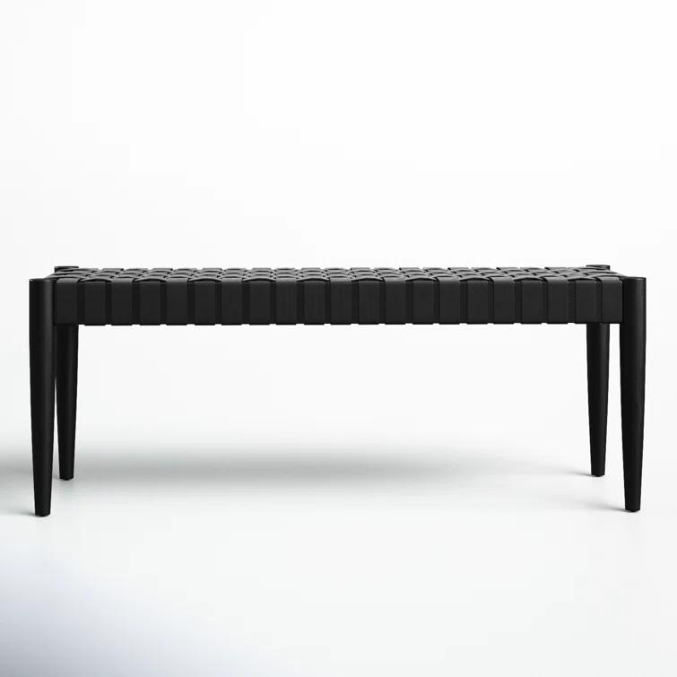 Orin 47" Woven Leather Bench
