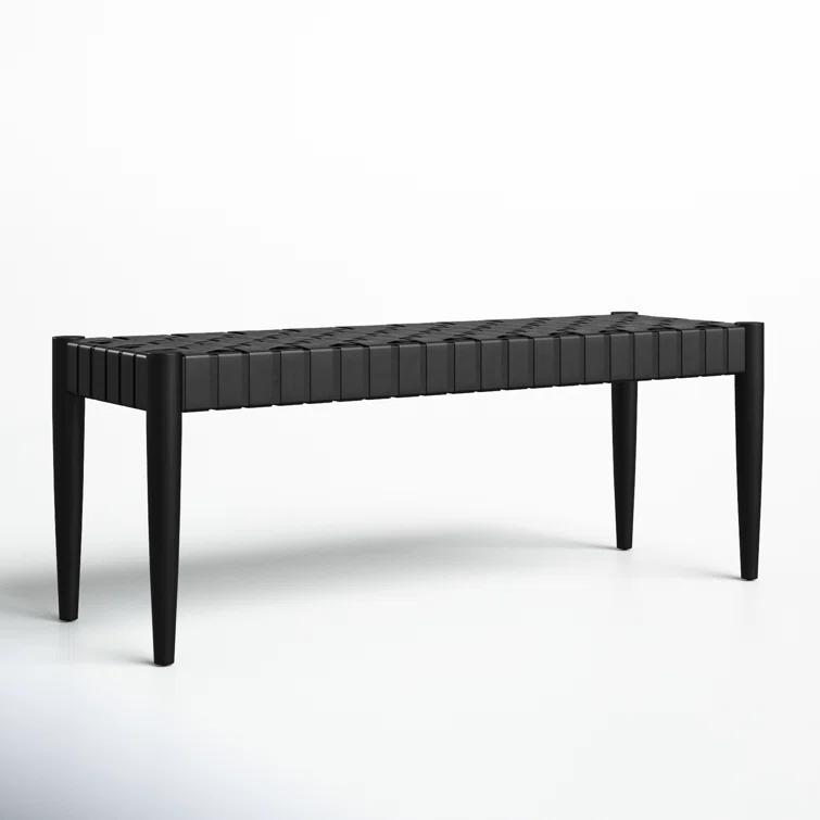 Orin 47" Woven Leather Bench