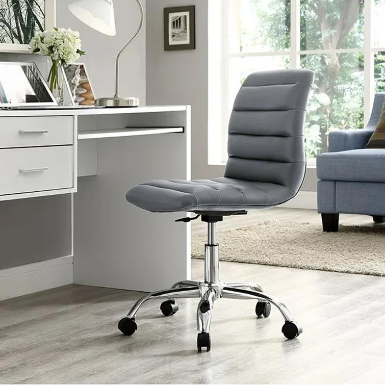 Modway Ripple Armless Mid Back Vinyl Office Chair