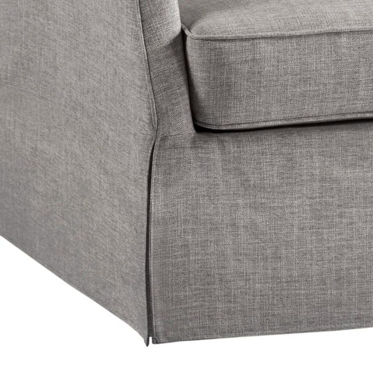 Martha Stewart London 360°Swivel Armchair with Lumbar Pillow