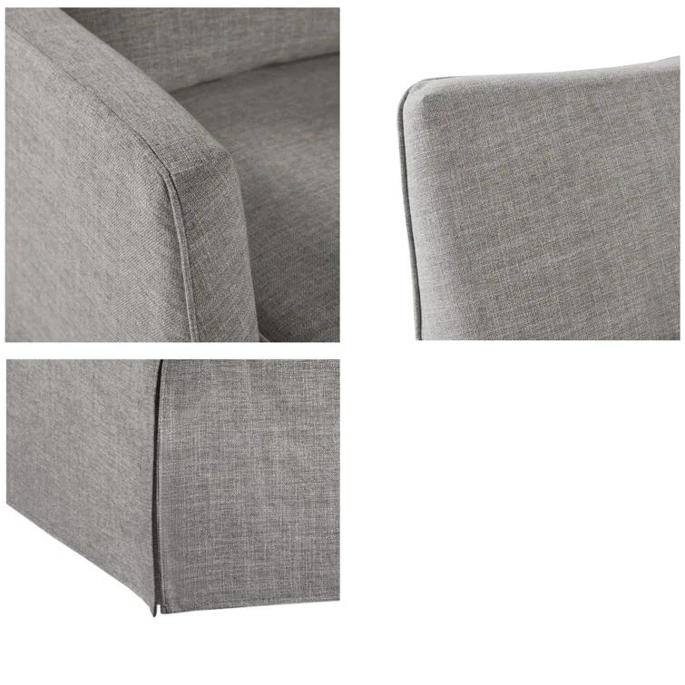 Martha Stewart London 360°Swivel Armchair with Lumbar Pillow