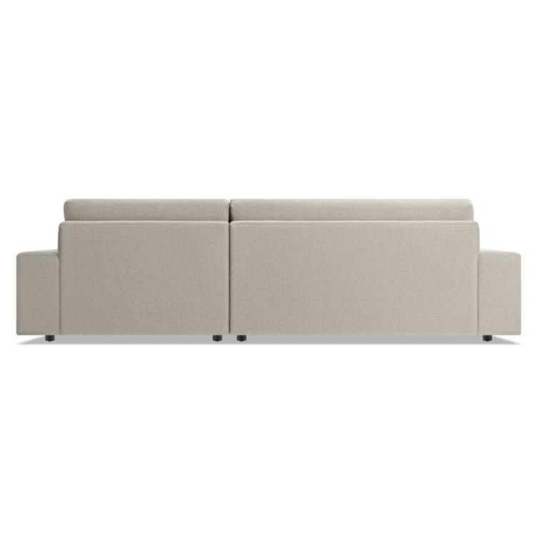 Esker Kelso Blue Velvet L-Shaped Sofa with Removable Cushions