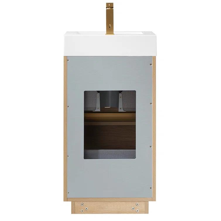 Beira 17.7'' Single Bathroom Vanity with Composite Top