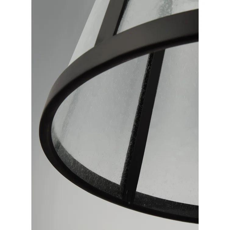 Elegant Harrow 3-Light Oil Rubbed Bronze Pendant with Clear Seeded Glass
