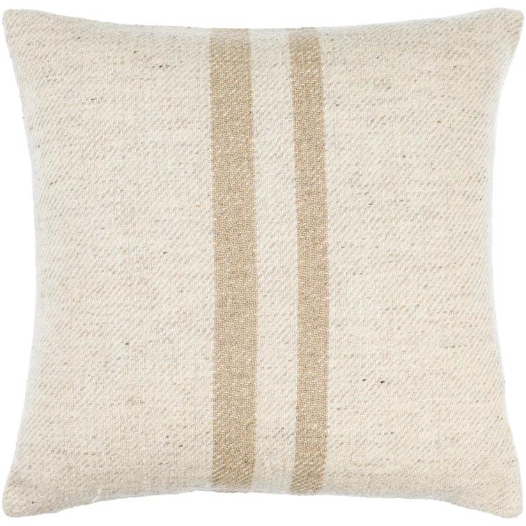 Becki Owens x Livabliss Becki Owens x Livabliss Brett Striped Wool Blend Reversible Throw Pillow