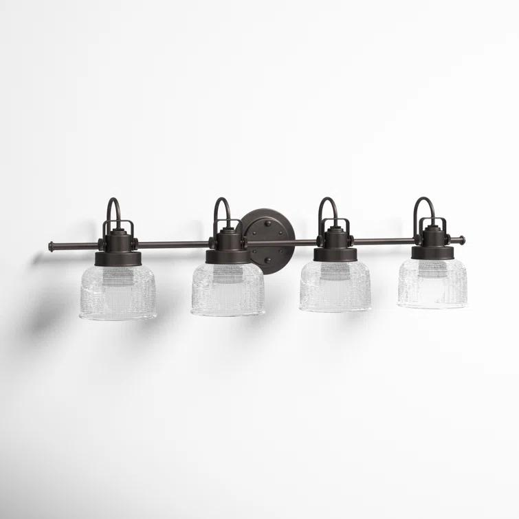 Rosser 4 Light Transparent Dimmable Vanity Light