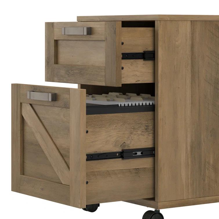 Cowden 16"W 2 -Drawer Mobile Vertical Filing Cabinet