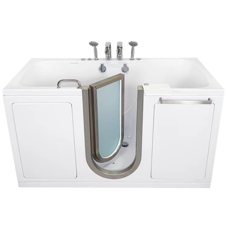 Ella Walk In Baths Escape 72'' x 36'' Walk-in Acrylic Bathtub with Faucet 93285-22Ph