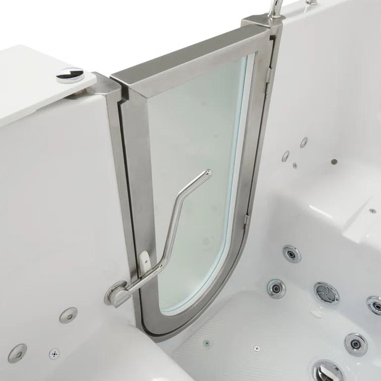 Ella Walk In Baths Escape 72'' x 36'' Walk-in Acrylic Bathtub with Faucet 93285-22Ph