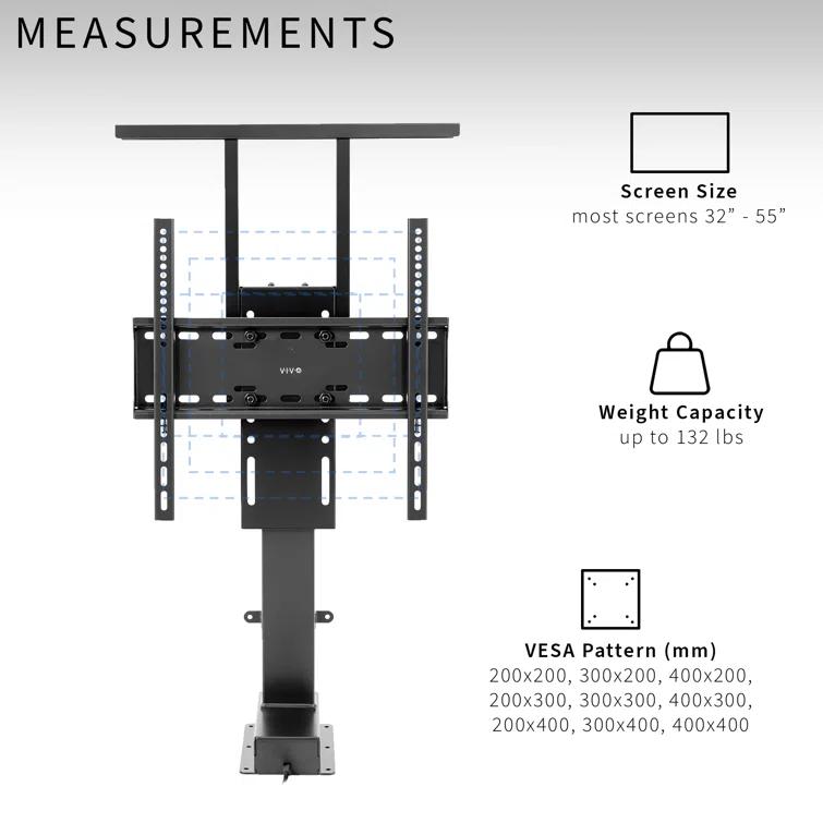 Vivo Vivo Tv Motorized Vertical Stand Lift for 32" to 55" Screens, Mount-E-UP65A