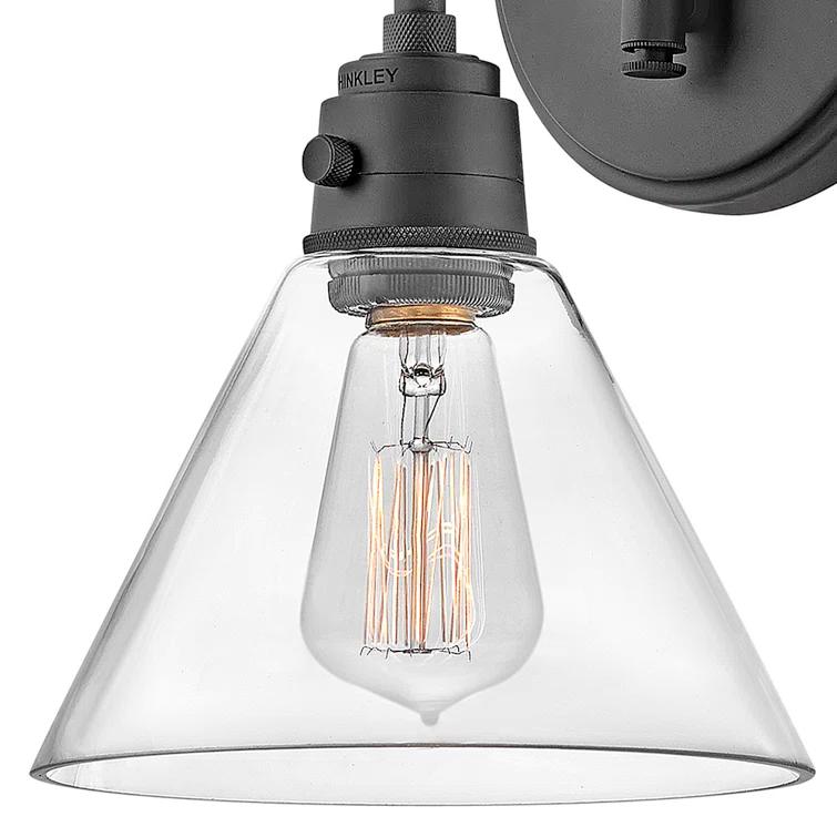Arti 7.75-in Swing Arm Extendable Single Light Plug-In Sconce with On/Off Switch