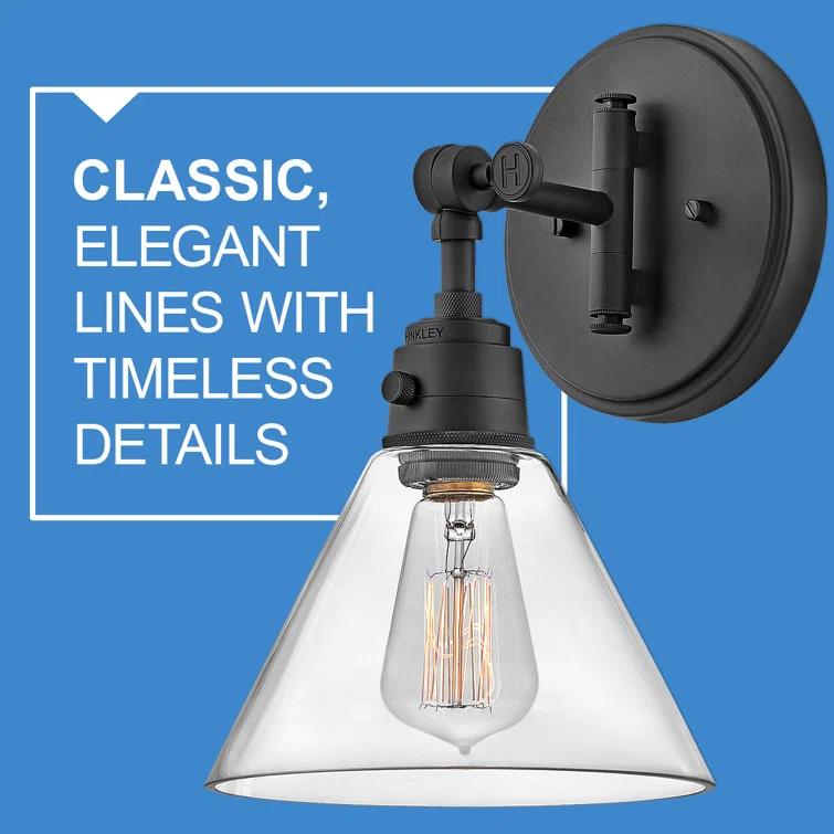 Arti 7.75-in Swing Arm Extendable Single Light Plug-In Sconce with On/Off Switch