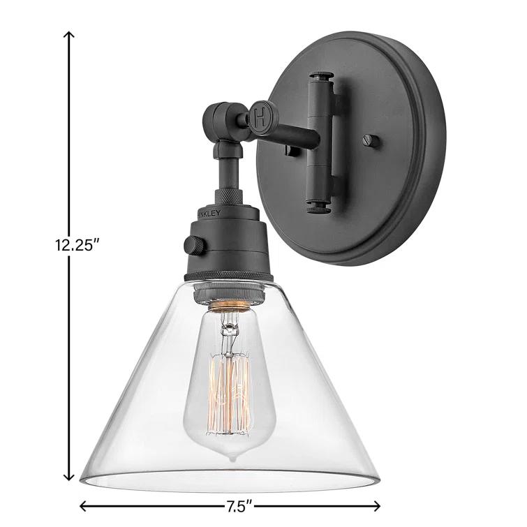 Arti 7.75-in Swing Arm Extendable Single Light Plug-In Sconce with On/Off Switch