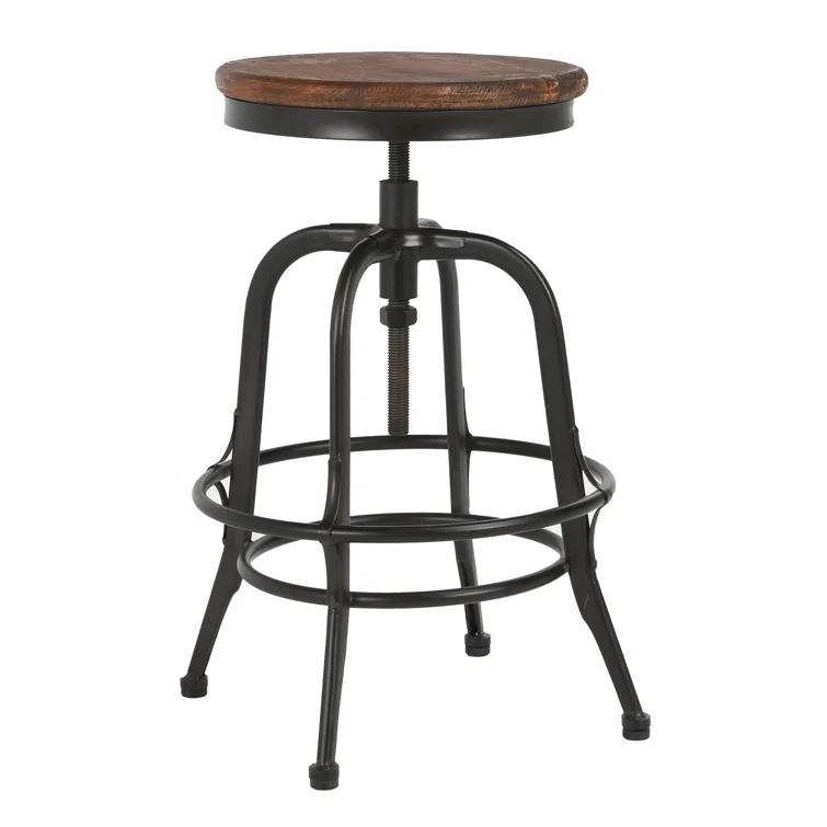 Kosas Home Piper Adjustable Counter Stool Black