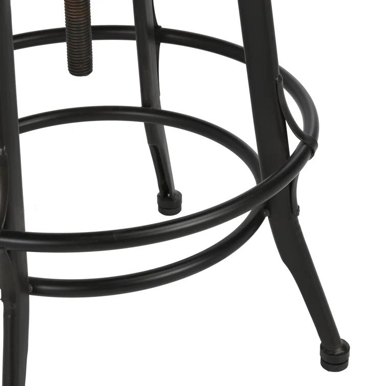 Kosas Home Piper Adjustable Counter Stool Black