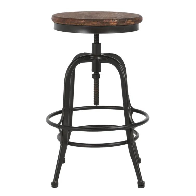 Kosas Home Piper Adjustable Counter Stool Black